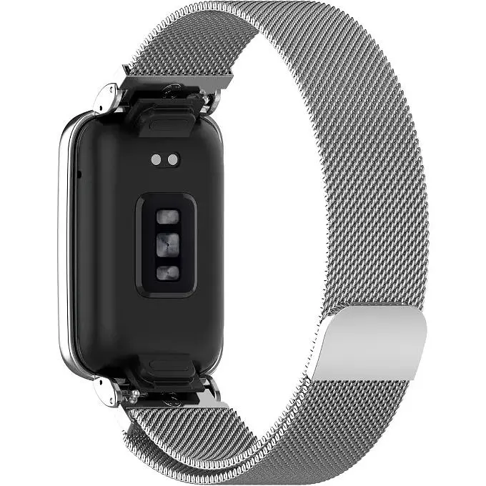 Ремешок-бампер DK для Xiaomi Mi Band 7 Pro Metal Milanese Loop Magnetic (silver) - фото 2