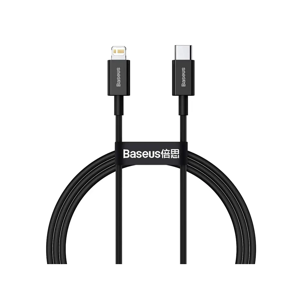 Дата кабель USB-C to Lightning 0.5m 3.0A PD Superior Series Black Baseus (CATLYS-C01) - фото 2