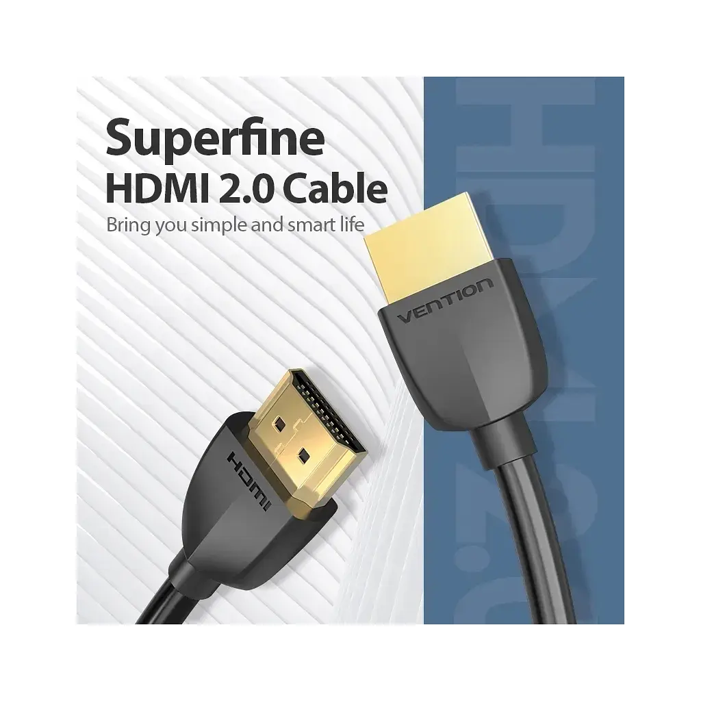 Кабель мультимедійний HDMI M to HDMI M 0.5m black Vention (AAIBD) - фото 2