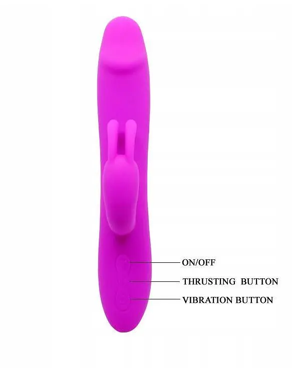 Вібратор-кролик LyBaile Natural Motion 20 см фіолетовий - фото 8
