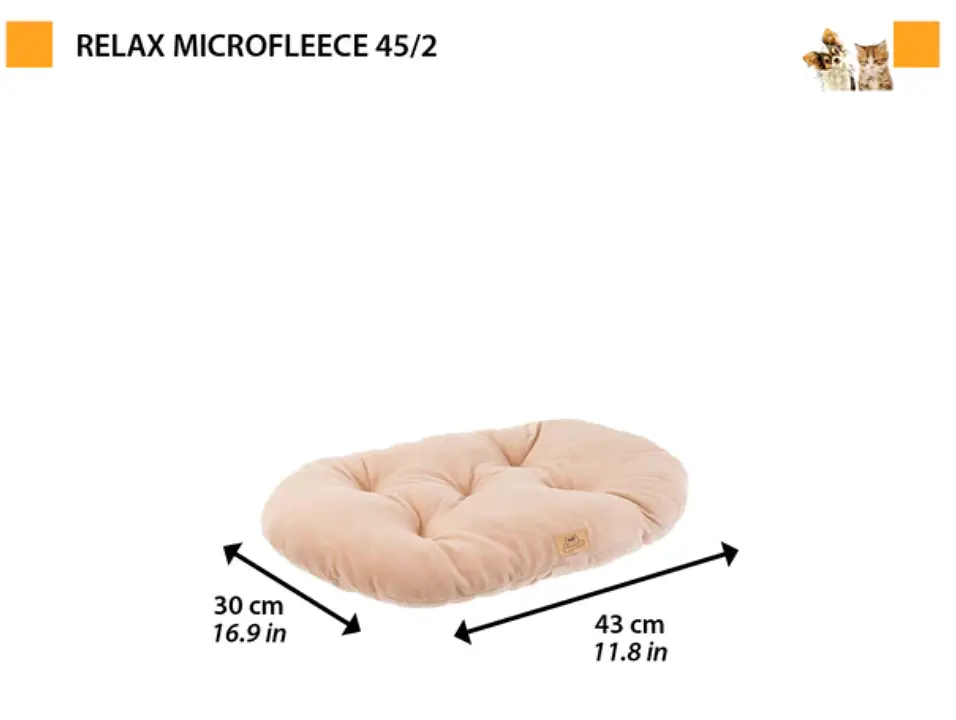 Подушка для собак та котів Ferplast Relax Microfleece 45/2 темно-сіра 43х30 см 83304523 - фото 2