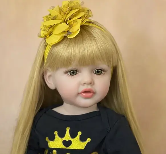 Реалістична Кукла Реборн 55 см повністю силіконова Doll Reborn Baby К0100311 - фото 5