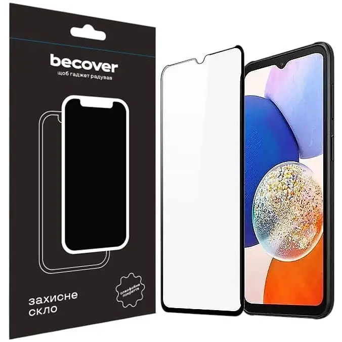 Защитное стекло BeCover для Samsung Galaxy A14 4G SM-A145 / A14 5G SM-A146 Black (708953) - фото 1