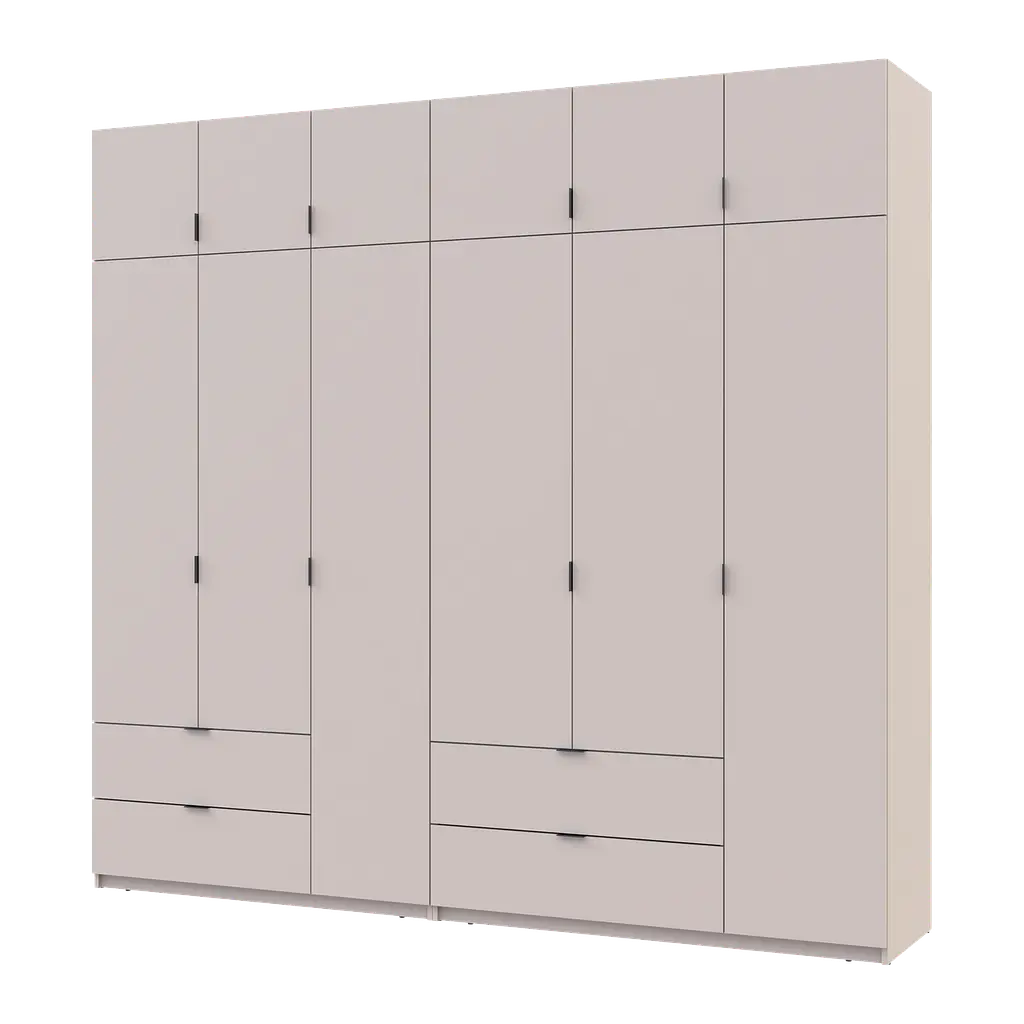 Розпашна Шафа для одягу Doros Лукас Кашемір 3+3 ДСП 255х50х240 (42005112)