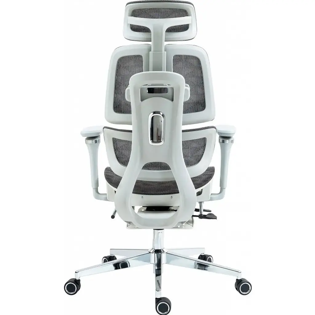 Офісне крісло GT Racer B-2450 White/Gray [121431] - фото 5