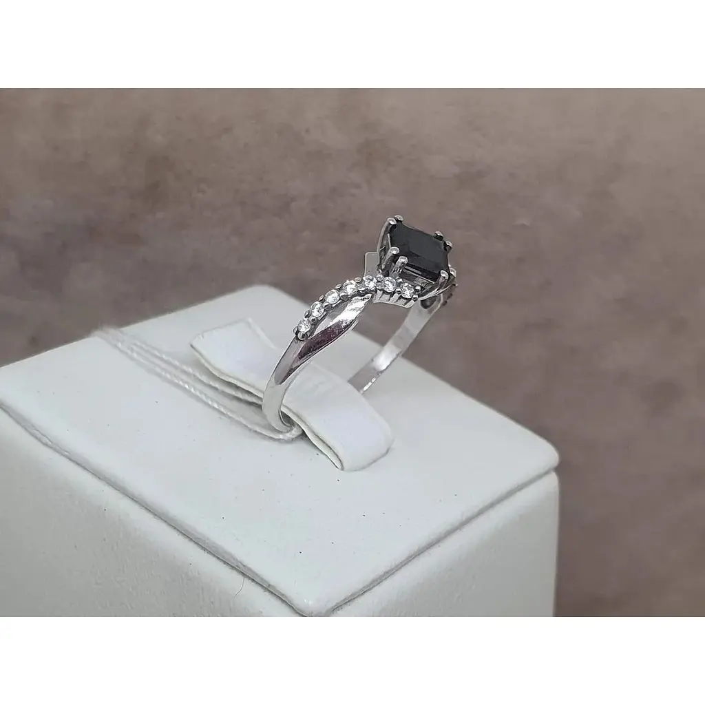 Срібне кільце Агні КАСІОПЕЯ з фіанітом. 1420/1Р-CZ 17,5 - фото 3