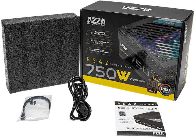 Блок живлення AZZA PSAZ ARGB 750W 80+ Bronze - фото 4