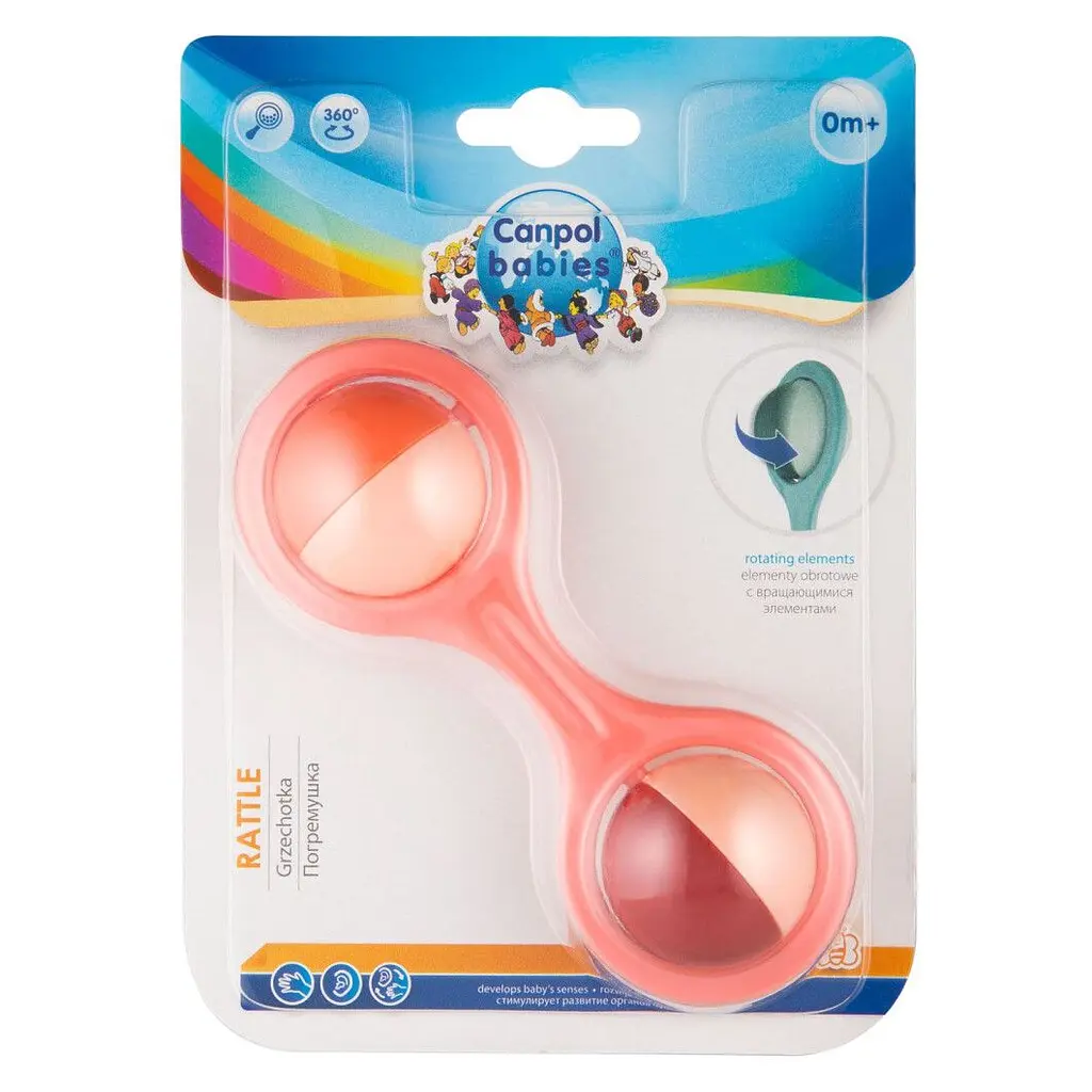 Брязкальце Canpol babies Штанга, з рухомими елементами, рожевий (56/153_pin) - фото 6