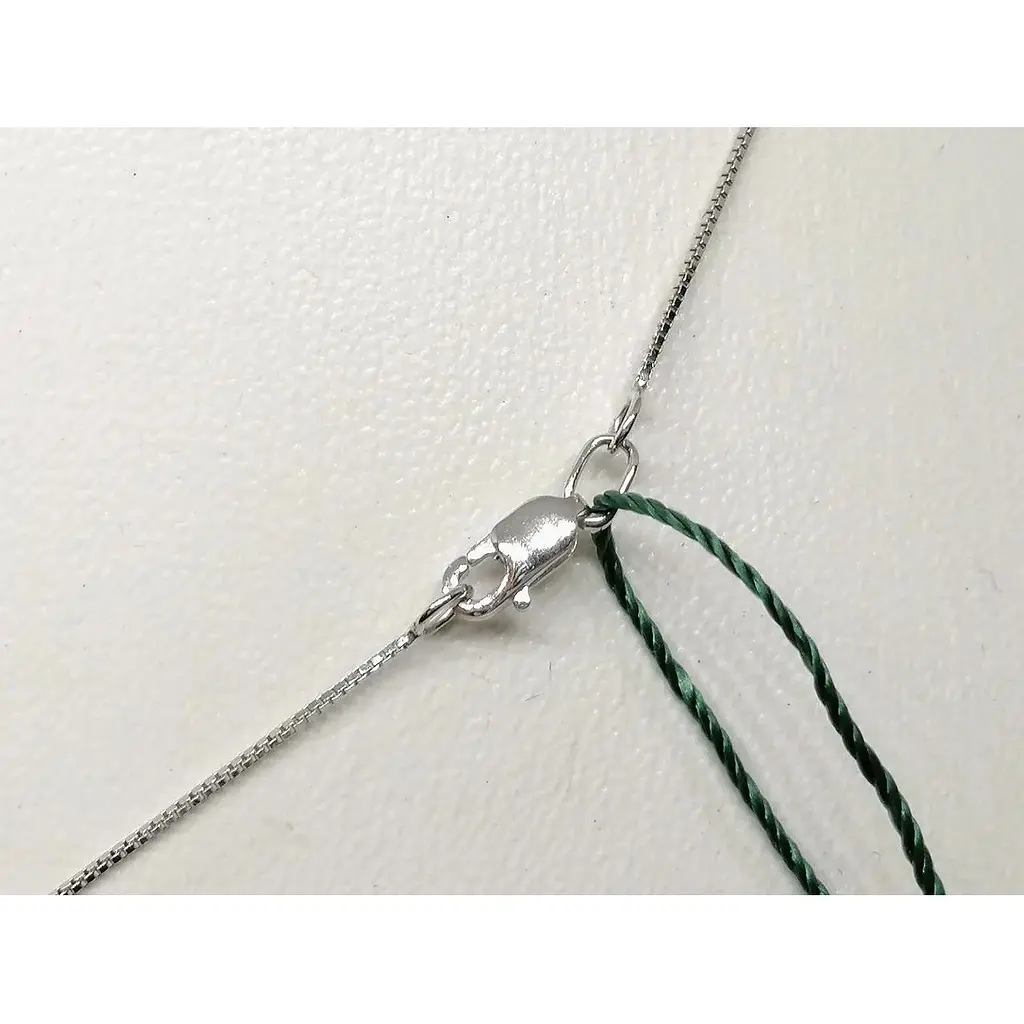 Золоте кольє ЮЗ "Багет" з діамантами і сапфіром. 85134/1С 45 - фото 3