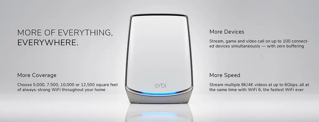 NETGEAR Система WiFi-Mesh Orbi RBK852 AX6000, 2мод, білий - фото 6