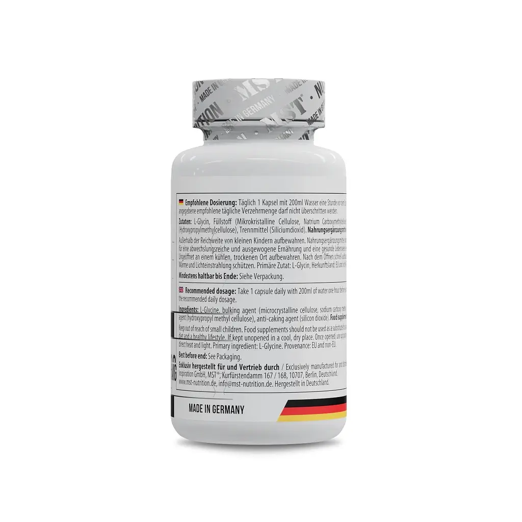 Гліцин MST Nutrition Glycine 1000 mg, 60 капсул для підтримки нервової системи - фото 3