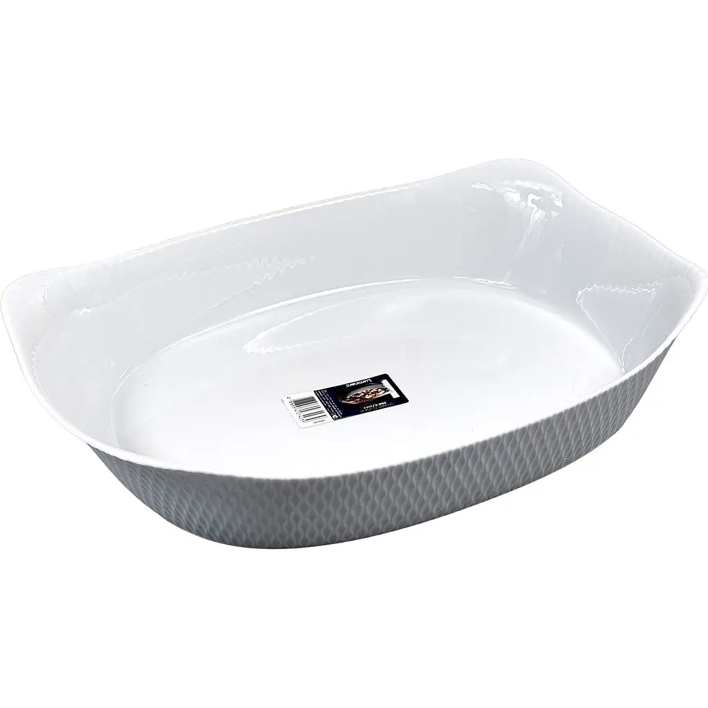 Форма скляна Luminarc Smart Cuisine Wavy Granit для запікання овальна 34 x 25 см (X1629)