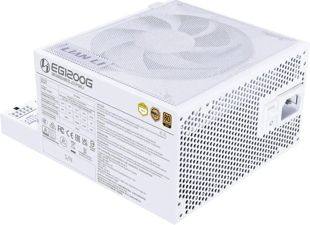 Блок живлення Lian Li EDGE 1200W 80+ Gold White (G9P.EG1200G.WH00.EU) - фото 4