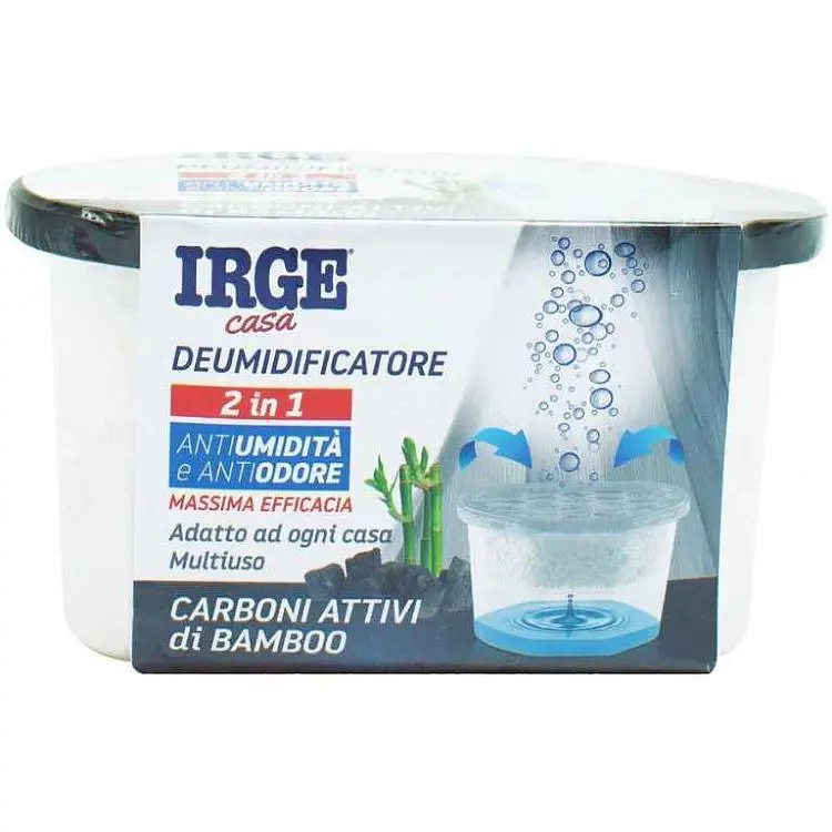 Поглинач вологи та запаху IRGE 500мл (контейнер) Casa Бамбукове вугілля