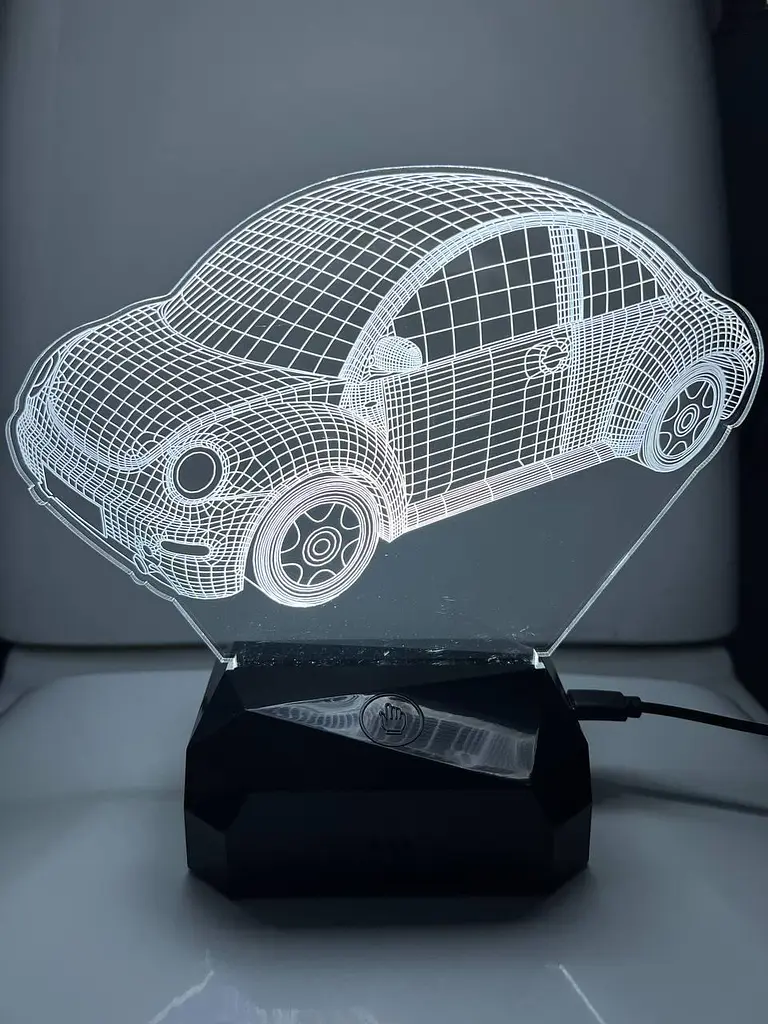 Світильник нічник 3D VW Beetle USB, акумулятор - фото 2