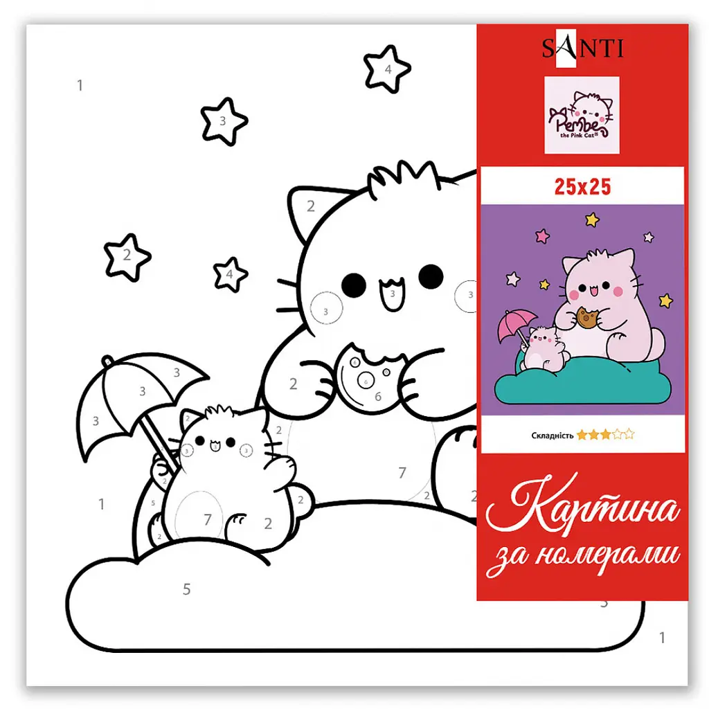 Картина за номерами Santi Pembe the Cat. Delicious cookies 25х25 см (955565) - фото 2