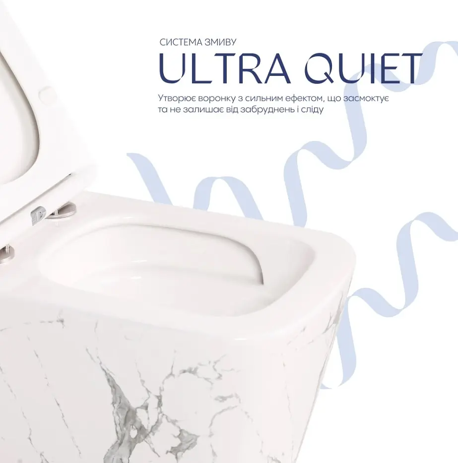 Унітаз підвісний Qtap Tern Ultra Quiet, з сидінням Slim Duroplast/ Soft-close/ Quick relase QT17332303ASMR - фото 4