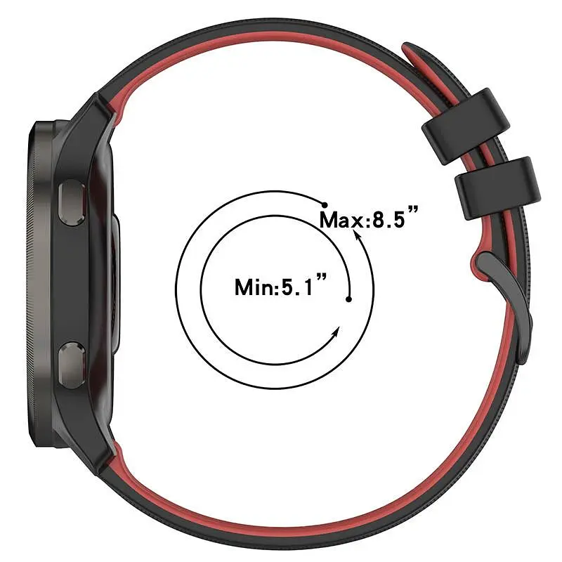 Ремешок Ribby для Smart Watch 22mm Black / Red - фото 3