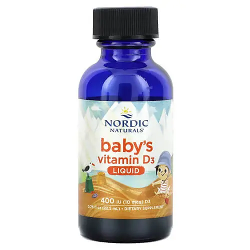 Вітамін D3 та D3+K2 для дітей Baby's Vitamin D3 400 IU 22,5 мл Nordic Naturals vit0006351 - фото 3