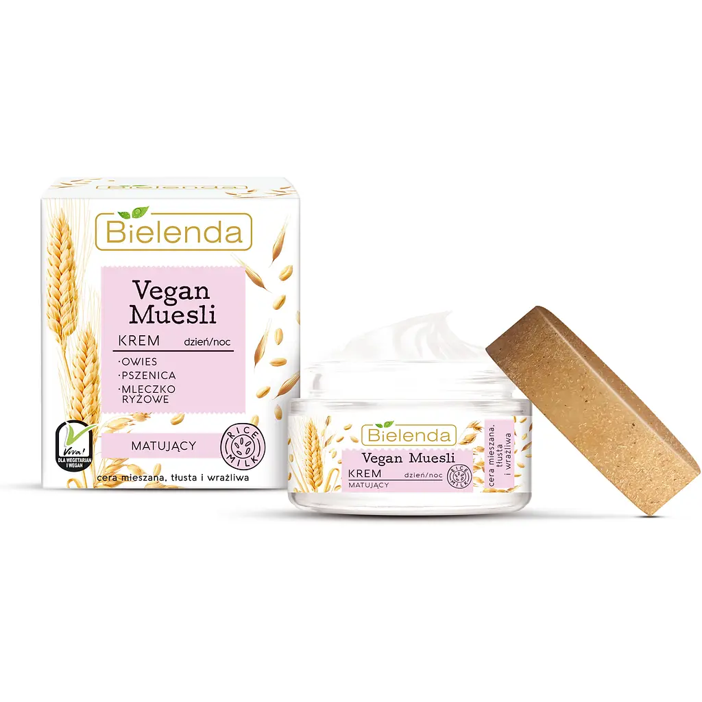 Матуючий крем Bielenda Vegan Muesli пшениця, овес, рисове молоко 50 мл - фото 4