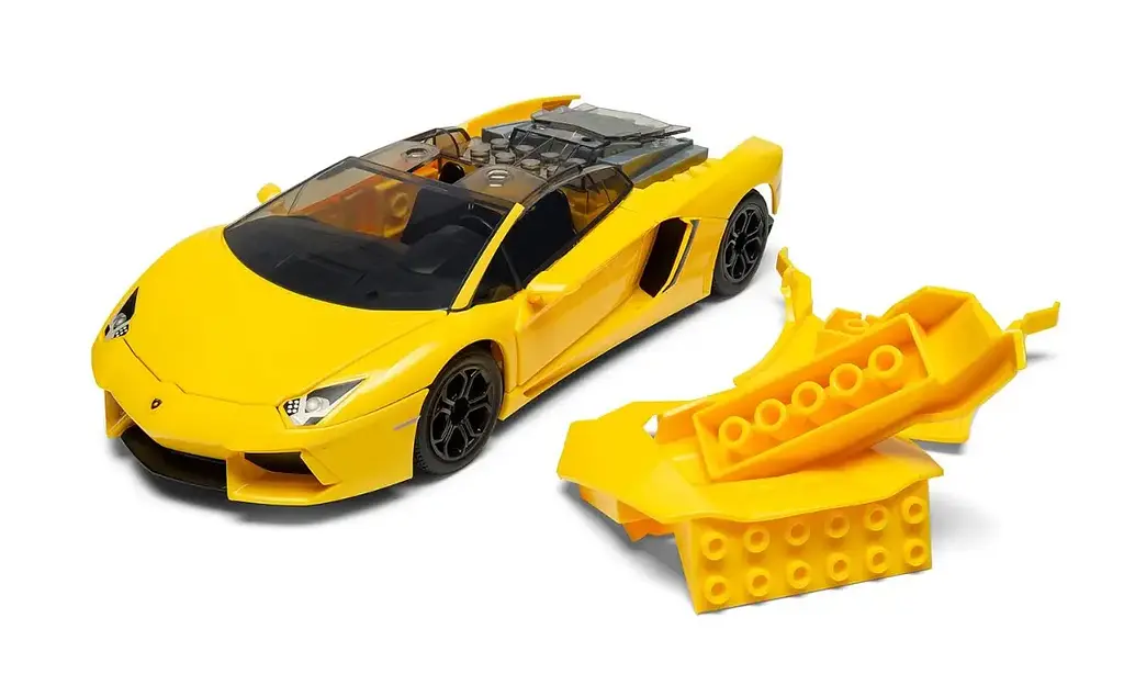 Конструктор Airfix автомобиль QUICKBUILD Lamborghini Aventador Yellow J6026 - фото 6