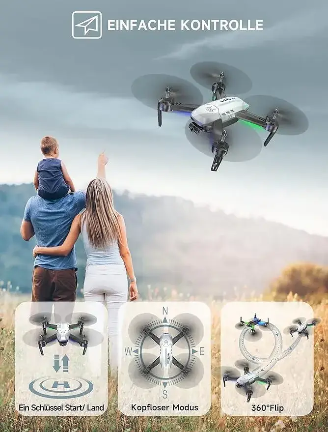Дрон WipKviey TY-T6 Detective Quadcopter Series Квадрокоптер для початківців з камерою 1080p HD і 2 батареями - фото 4