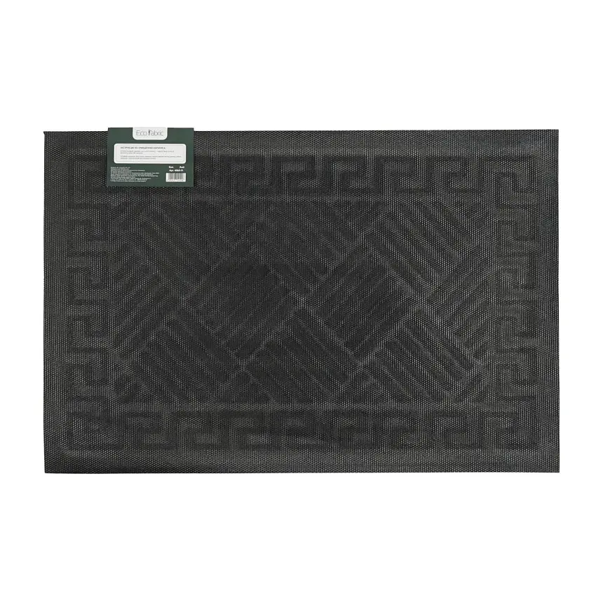 Килимок придверний Eco Fabric Смужки з кромкою чорний 40 х 60 см (4060-111) - фото 4
