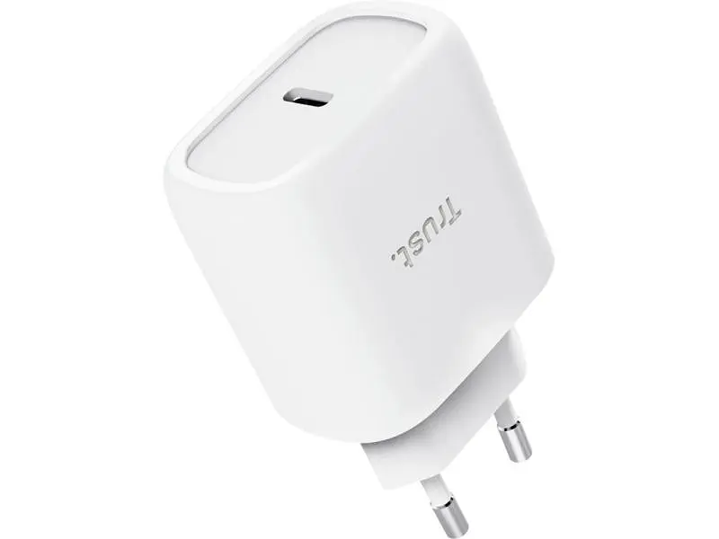 Мережевий зарядний пристрій Trust 45 W GaN PD/PPS White (25522) - фото 3