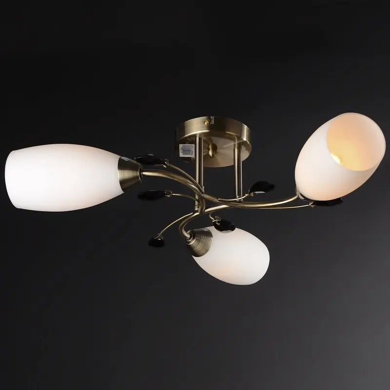 Люстра потолочная Brille классическая E14 60W BZ (LK-170C/3) - фото 2