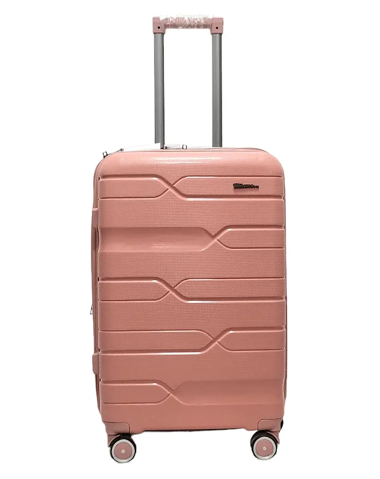 Валіза середня M поліпропілен Milano bag 0306 65×42×28см 56л Рожевий