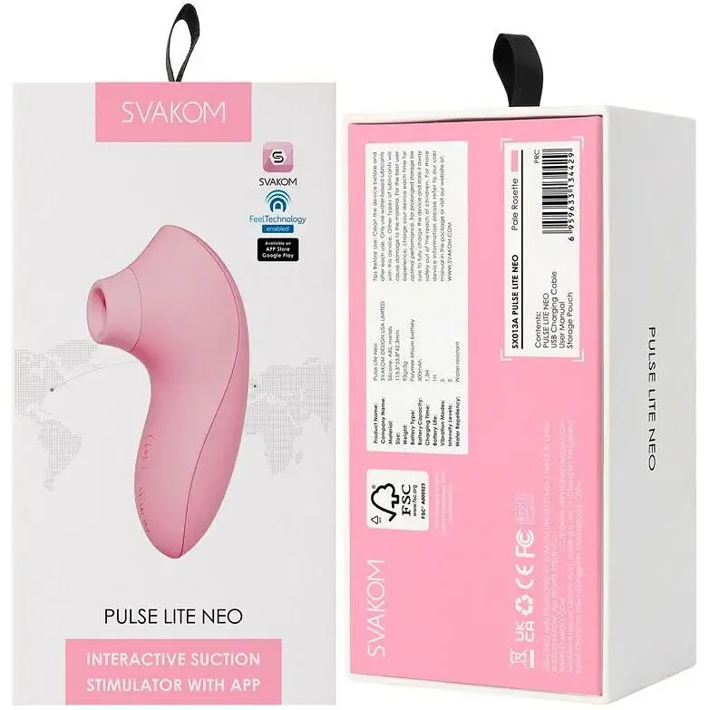 Вакуумний стимулятор Svakom Pulse Lite Neo Pale Rosette - фото 8