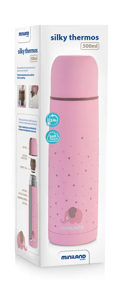 Термос Miniland Silky Thermos, 500 мл, розовый (89219) - фото 5