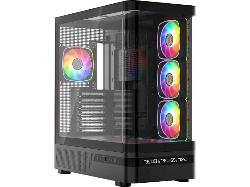 Корпус MODECOM VOLCANO AQ200 ARGB MIDI BLACK (MC-A-AQ200-4FA-B)