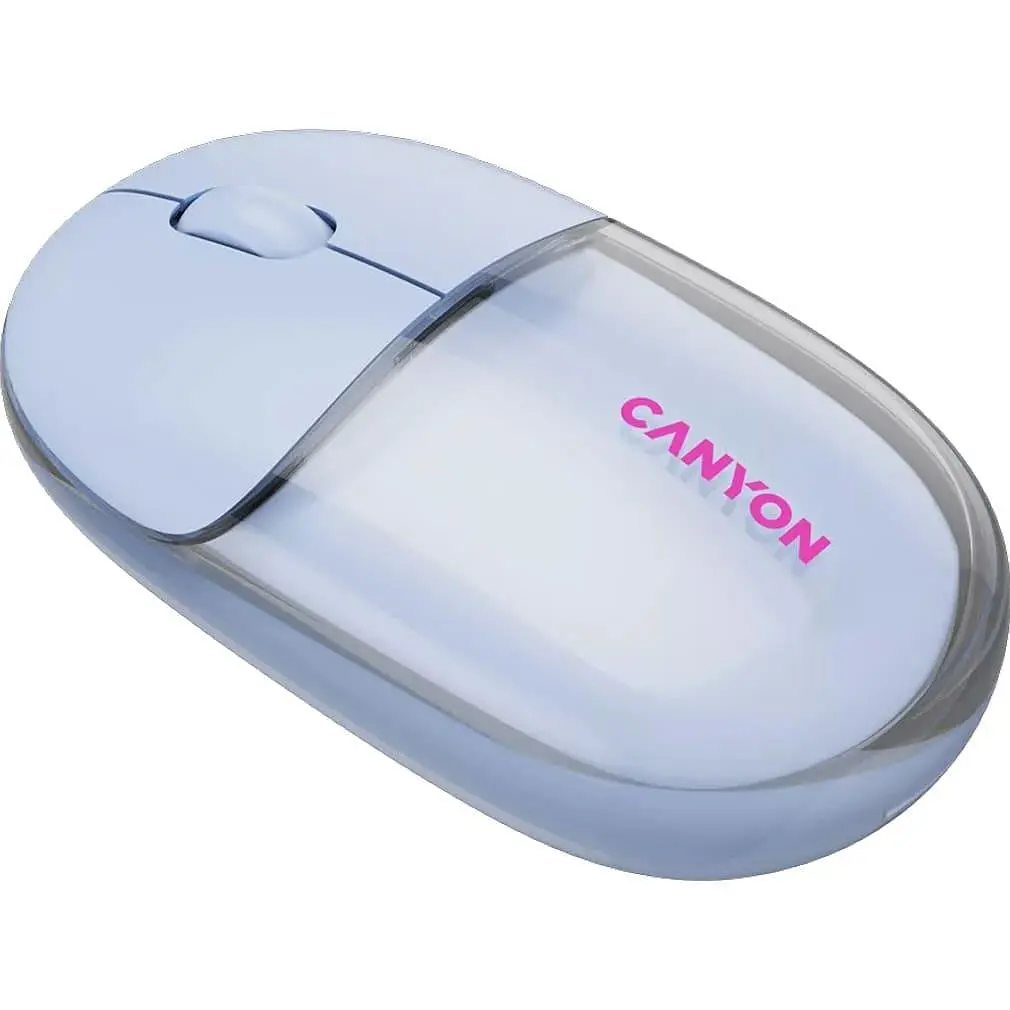Мышь Canyon OnClick 24 BT/ Wireless Transparent/Blue (CNS-CMSW24BL) - фото 6
