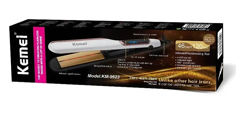 Випрямляч c інфрачервоним випромінюванням Kemei Km-9623 Утюжок - фото 6