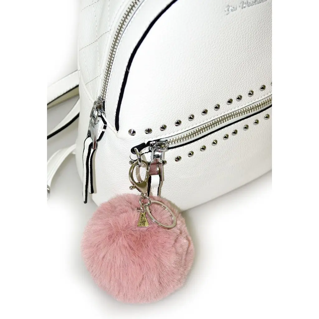 Брелок Yes с пушком Powder Fluffy, 9 см, пепельно-розовый (558115) - фото 2