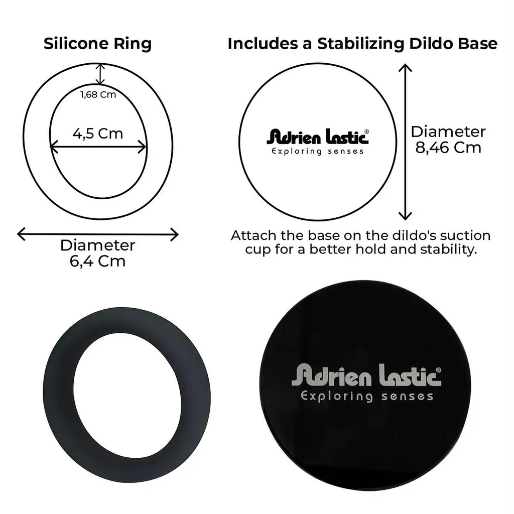 Упряж для страпона Adrien Lastic Lastic Strap-On (розово-чорний) - фото 7