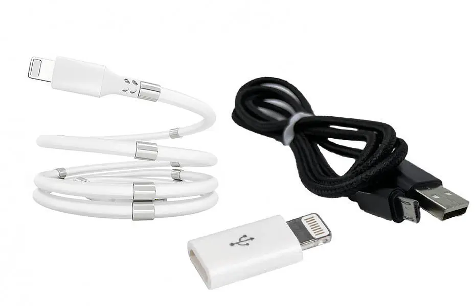 Набір Кабель SuperCalla на магнітах та Адаптер Lightning - Micro USB та Кабель USB-microUSB (vol-1016)