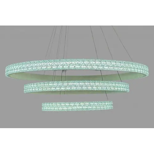 Підвісна люстра LED нал столом Linisoln 1956-80x60x40 WH метал, акрил, LED-стрічка, 80x60x40 см, 140 Вт - фото 4