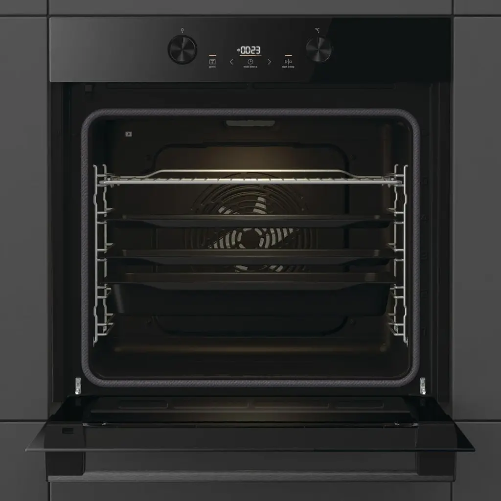 Духова шафа електрична Gorenje 77 л A+ пара дисплей піроліз чорний - фото 6