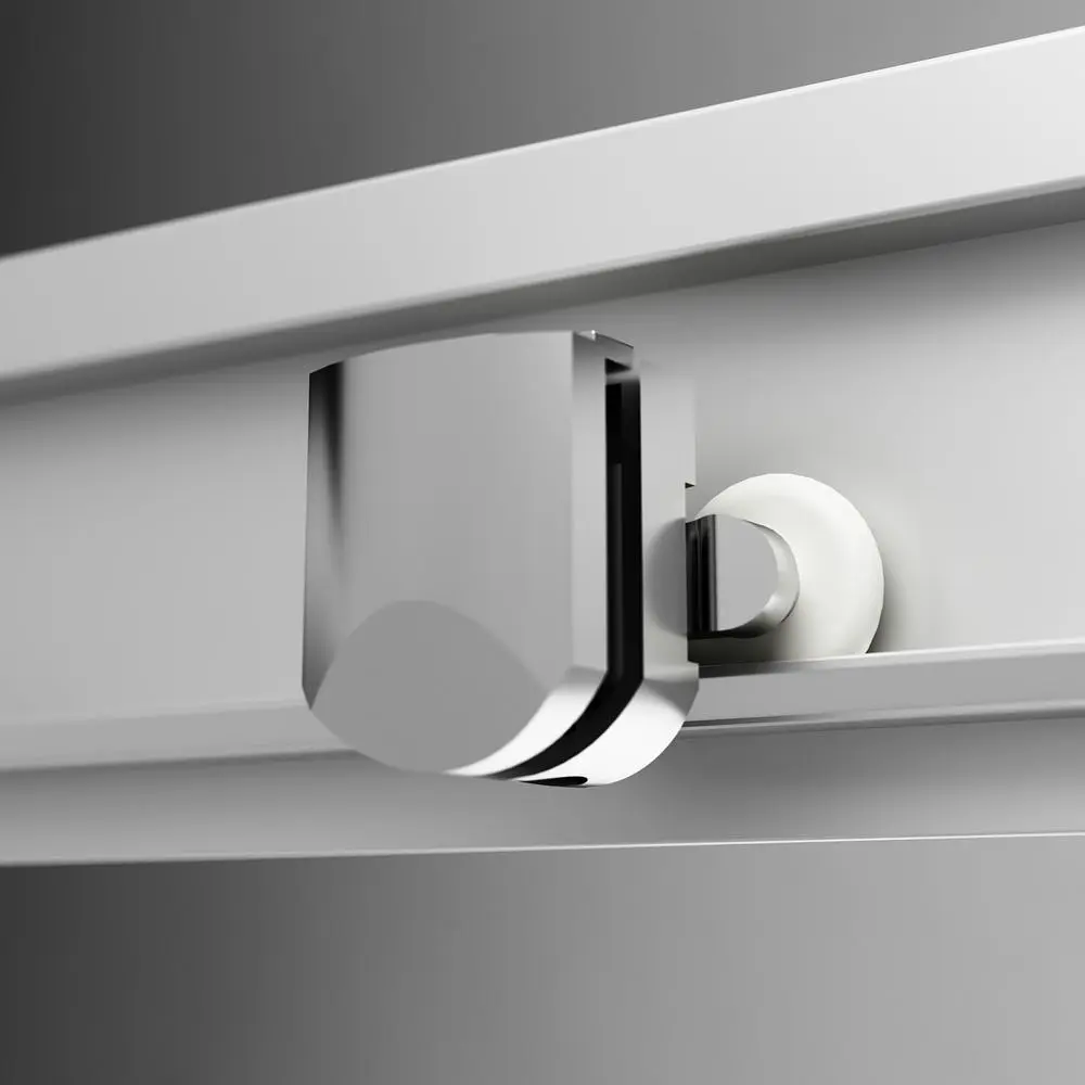 Душова кабіна Am.Pm Gem Square Slide 90x90 см без піддону хром матовий W90UG-403-090MT, Хром матовий, Універсальна, прозрачний, хром матовий - фото 7