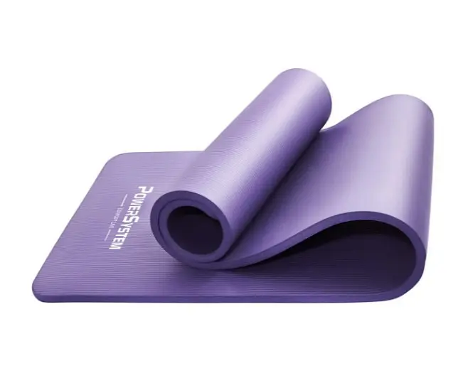 Килимок для йоги та фітнесу Power System PS-4017 NBR Fitness Yoga Mat Plus Purple (180х61х1) (PS-4017_Purple) - фото 3