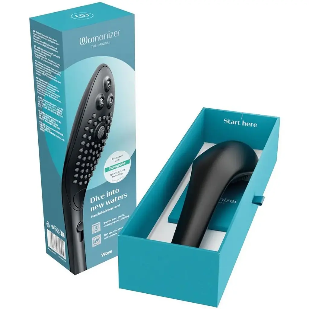 Насадка-стимулятор для душа 2 в 1 Womanizer Wave Black - фото 6