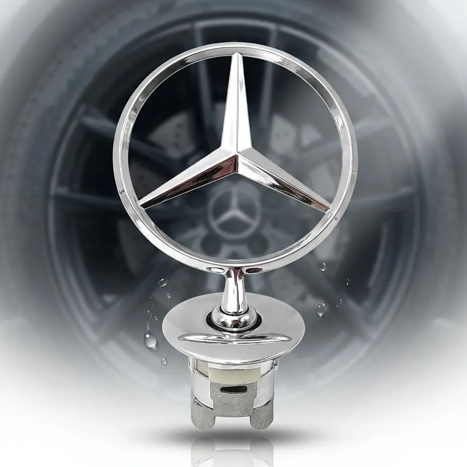 Емблема приціл на капот Mercedes-Benz Хром W124 W210 W202 W203 W204 W221 W211 W212 W222 металл (OEM a2218800086) - фото 5