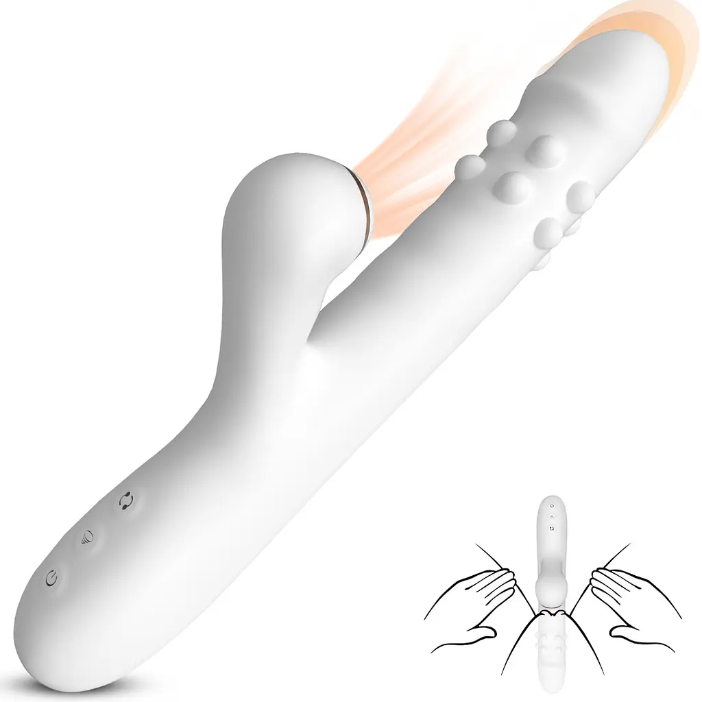 Вібратор для подвійної стимуляції Silicone Vibrator 3 rotating functions and 7 licking functions Boss Series 63-00079 101964 - фото 2