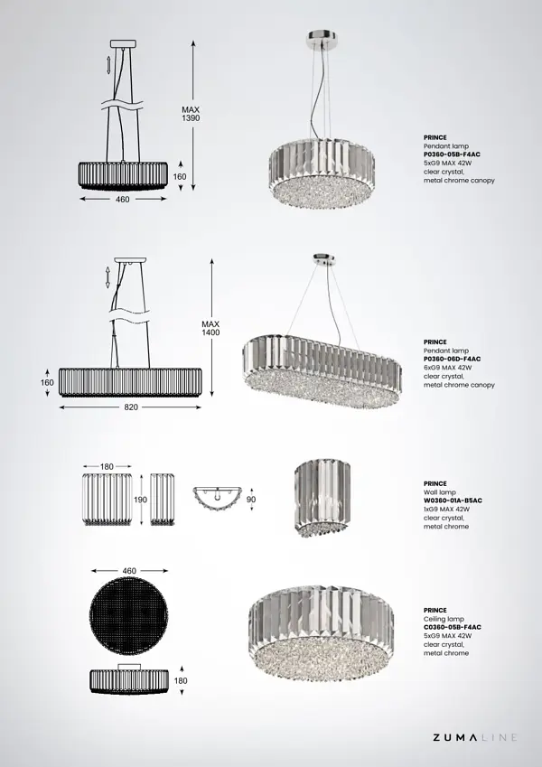 Люстра Zuma Line C0360-05B-F4AC PRINCE - фото 2