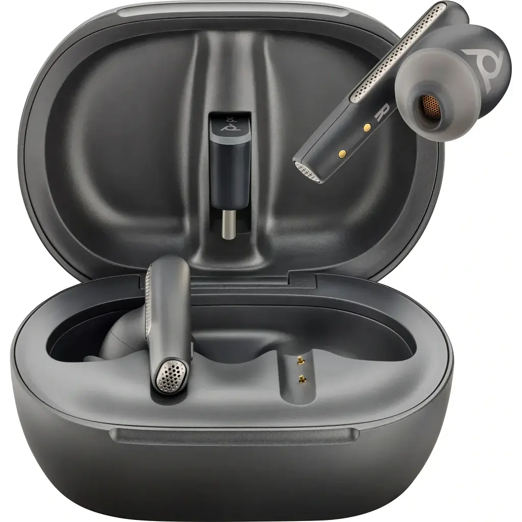 Наушники TWS Poly Voyager Free 60+ Earbuds + BT700C + TSCHC Black - фото 4