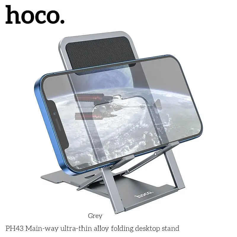 Підставка для телефона Hoco PH43 складана Main-way ultra-thin alloy folding desktop stand - фото 2