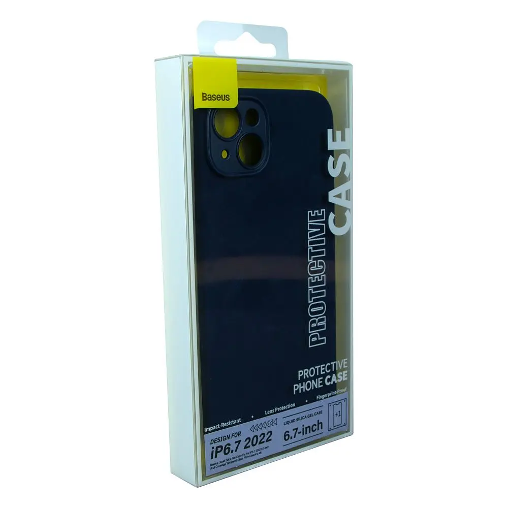 Чохол Baseus Liquid Silica Gel Case Glass 0.22 mm iPhone 14 Plus ARYT001803 Blue - фото 6