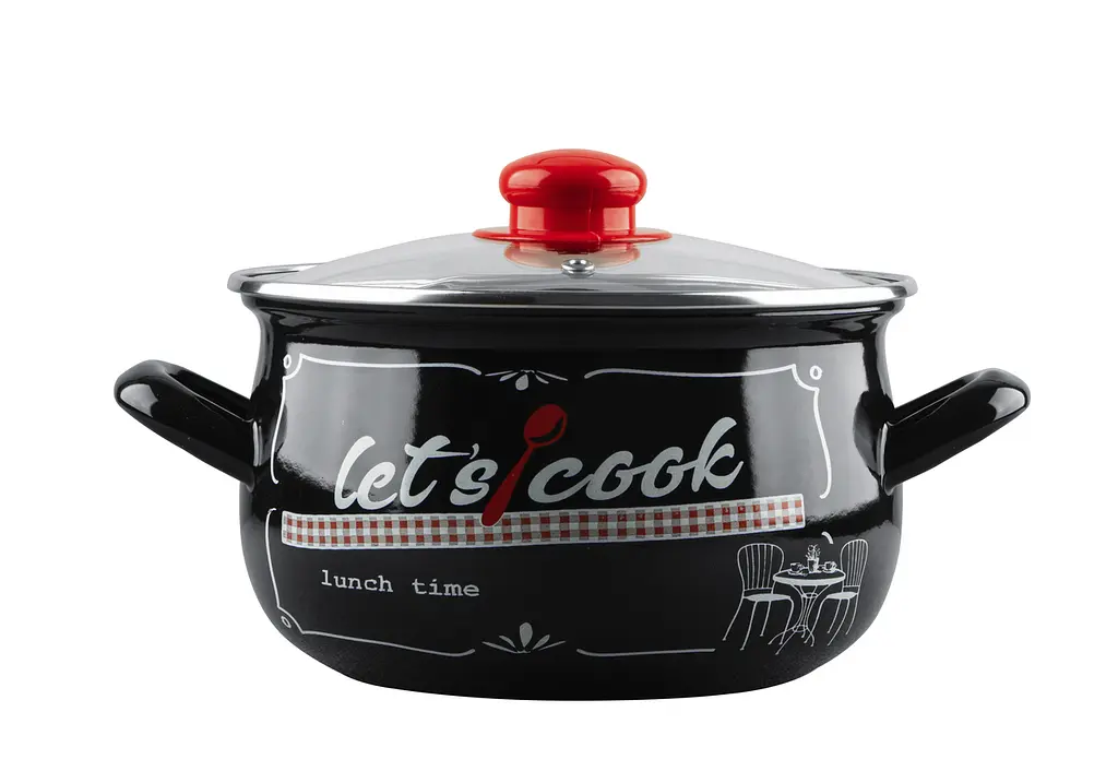 Каструля GT-T-122-LCB Lets cook чорна 22 см 5.1 л GUSTO